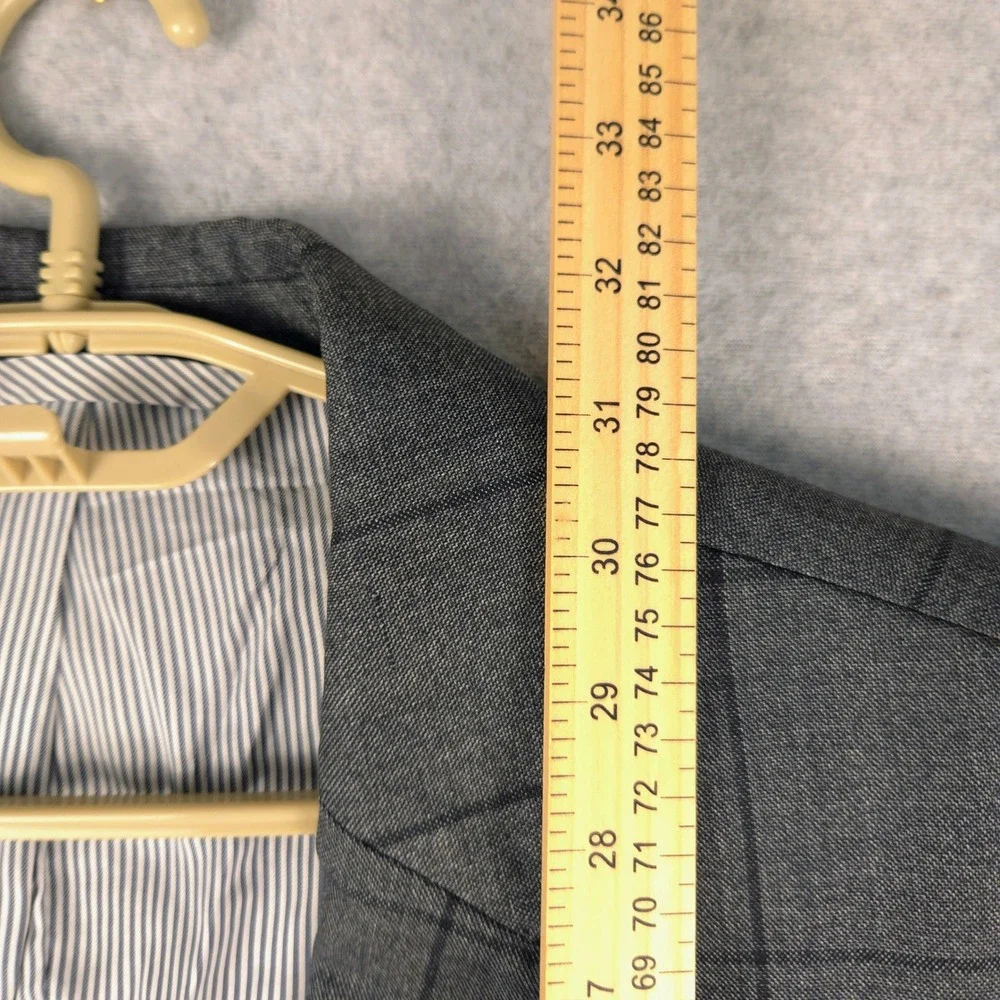 Todd Snyder Mayfair Fit Grey Windowpane Wool Blazer Sport Coat Canada 44R